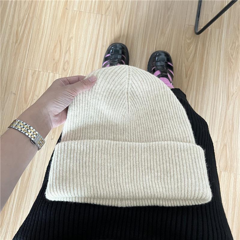 Women's Wool Hat Warmth and Ear Protection Knit Hat  Big Head  Small Face