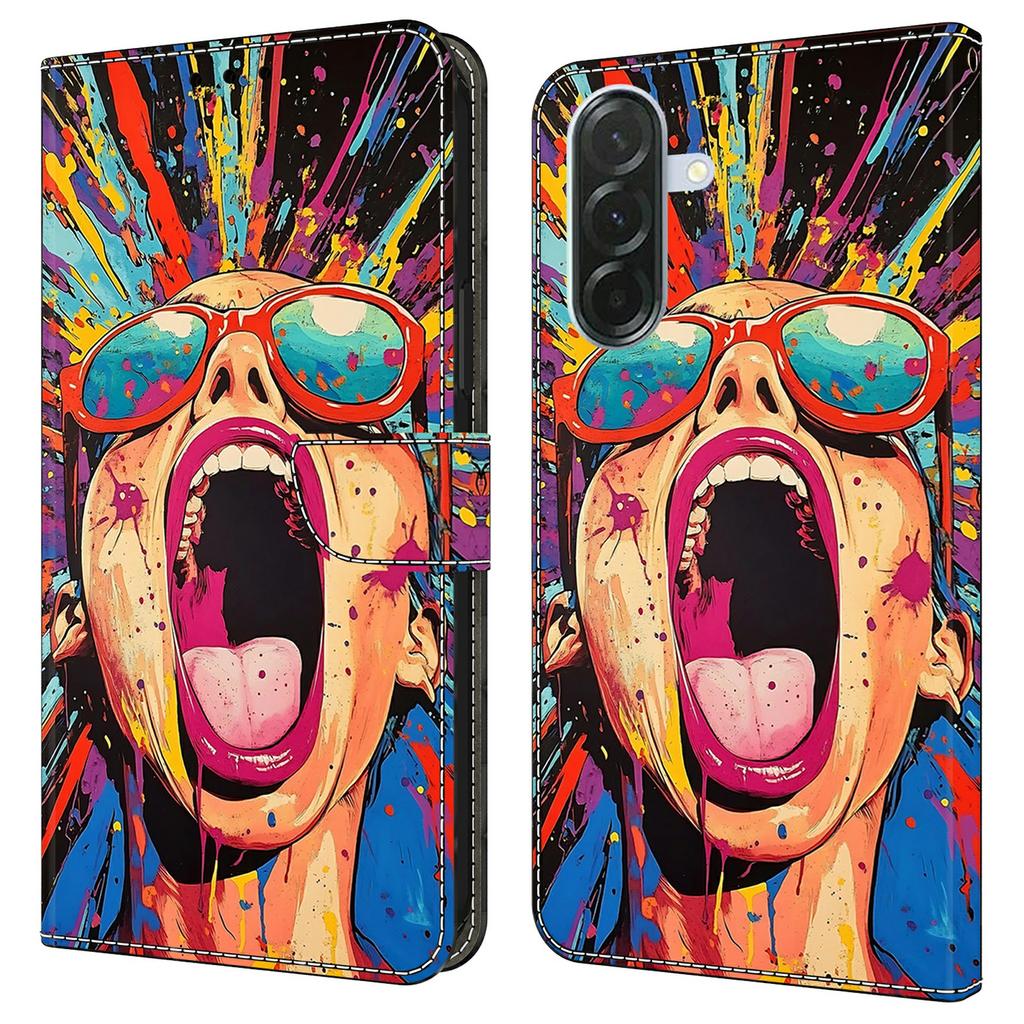 For Samsung Galaxy A57 5G Case Foldable Stand Wallet Pattern Printing PU Leather Flip Phone Cover