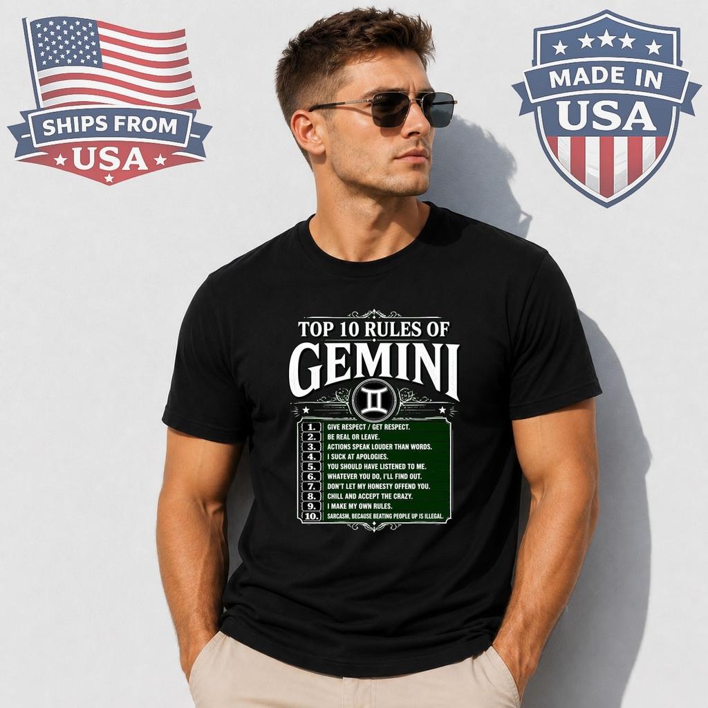 Top 10 Rules Of Gemini Graphic T-Shirt