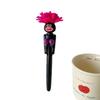 Creative Boxing Long-hair Robot Ballpoint Pen Fun Children's Stress-relieving Stationery Black Ink Writing Pen School Supplies