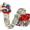 Vánoční dárková krabička s penězi Šťastný nový rok 2026 Dekorace Překvapení Krabička na tahání peněz Vánoce Navidad Dárek Santa Clause Peněžní obálka