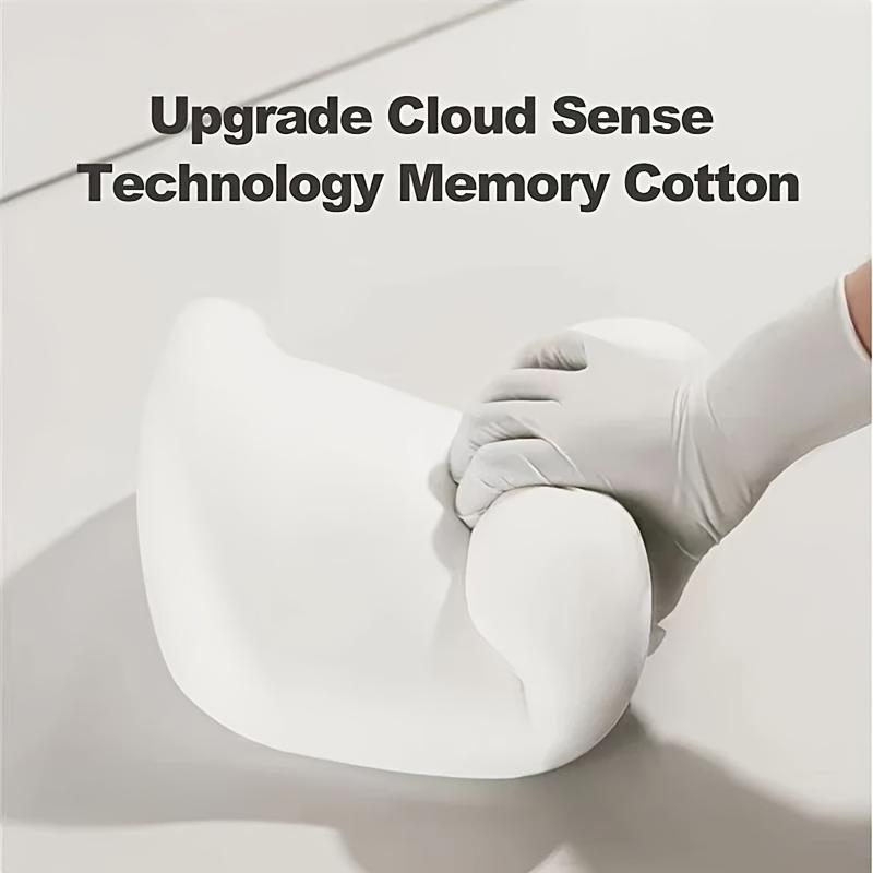 1pc Memory Foam Lumbar Back Cushion for Car Office Gaming Chairs and Postpartum Waist Support Multi Functional Pain Relief Pillo