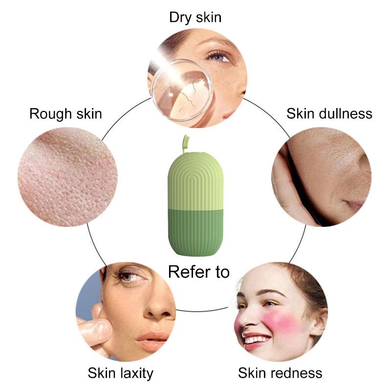 Silicone Face Ice Cube Mold Skin Care Tool for Facial Massage Anti Puffiness Home Spa Beauty Routine