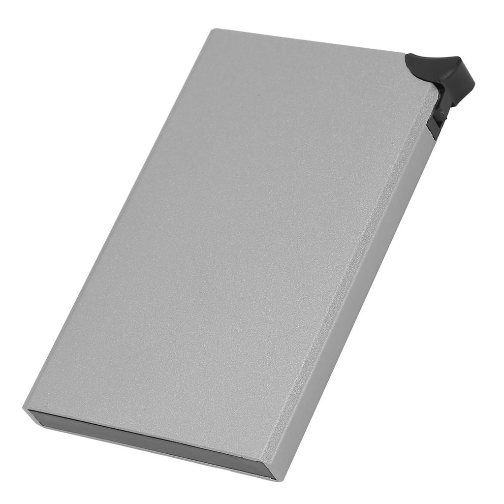 Business Card Holder AntiTheft AntiMagnetic Popup Credit Cards Case Bag Organizer(Gray x55#)