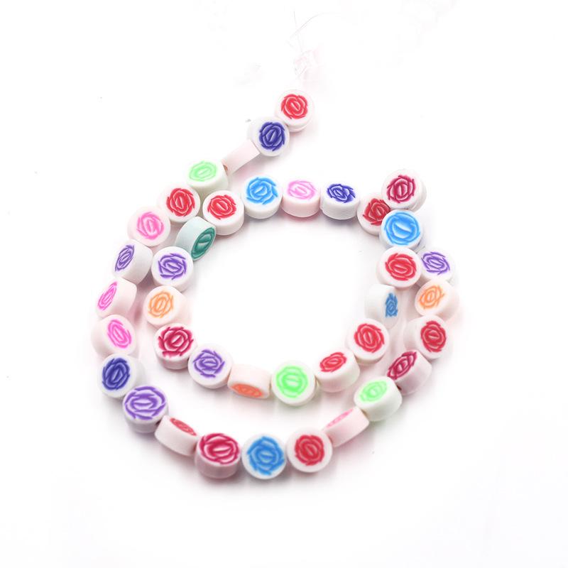 Soft Pottery Beads Beaded Handmade Materials Diy Jewelry Accessories Mobile Phone Chain Bead Separation Mixed Color Soft Pottery Loose Beads