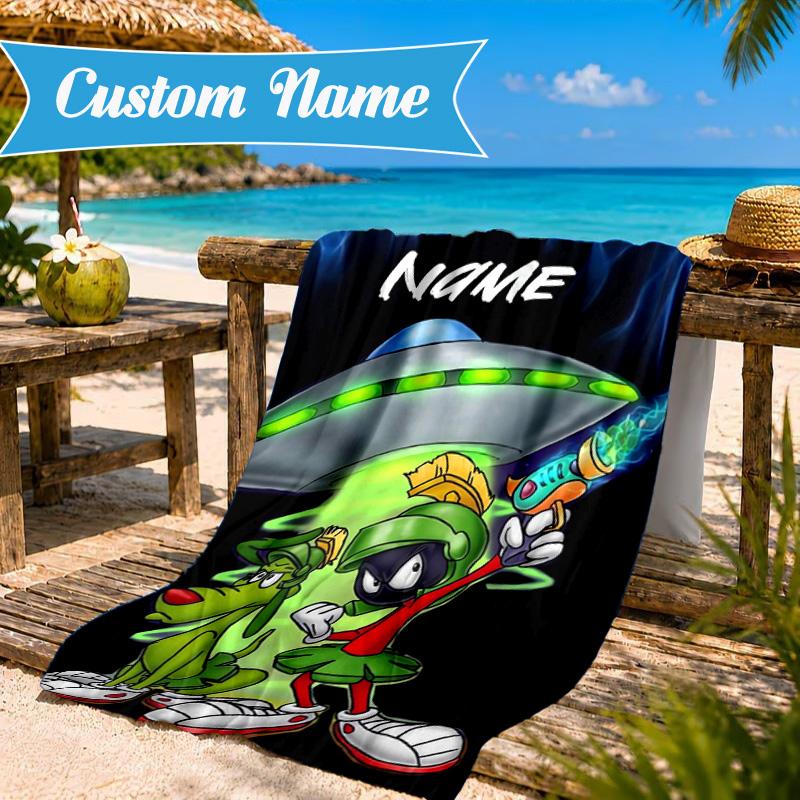 Custom Name Marvin Adventure Beach Towel Microfiber Beach Towel, Lightweight and Quick-Dry, for Summer Travel, Swimming Pool Gift