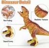 Figurines de Dinosaures Comprend une Boîte de Rangement Dino, Le Monde des Dinosaures Jouets, Jouets Cadeau Pour Enfants 46 Pcs Jouet Dinosaure
