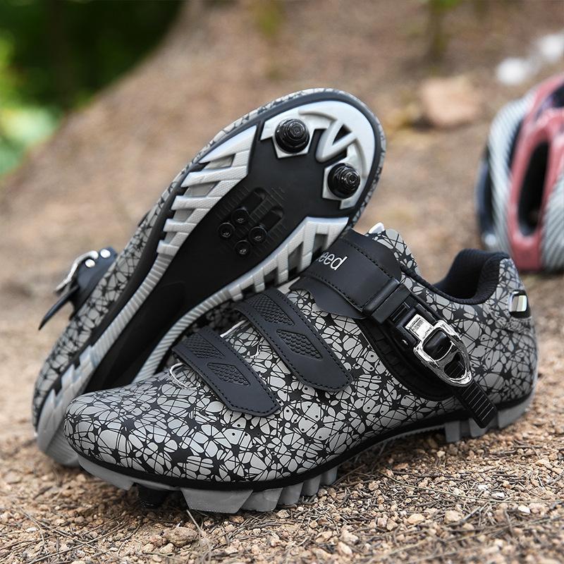 Spring and Summer New Lock Shoes Cycling Shoes Luminous Men's and Women's Bicycle Power Shoes Hard-soled Mountain Cycling Sports Shoes