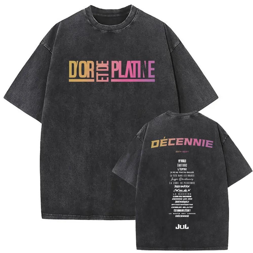 Love Jul 2026 Merch Washed Vintage T-shirt Men Women Fashion Rap Pop Music Streetwear Man Hip Hop Oversized Short Sleeve Tshirt