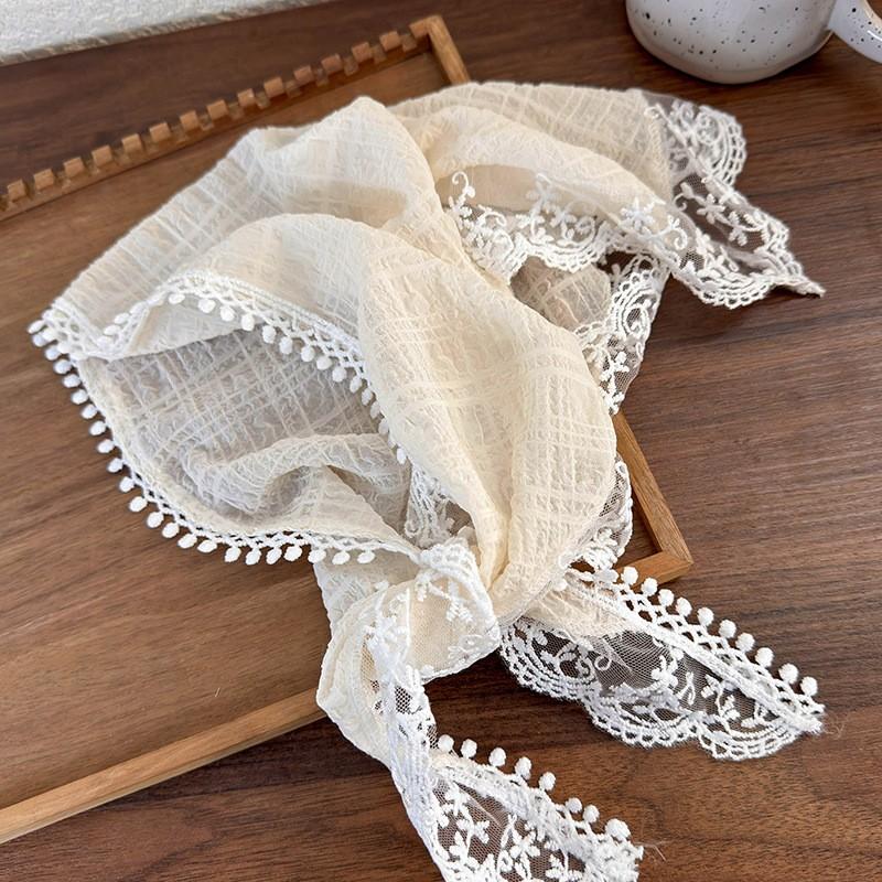 

Шарф-повязка на голову в стиле ретро, французский клетчатый милый и милый платок на голову One Size