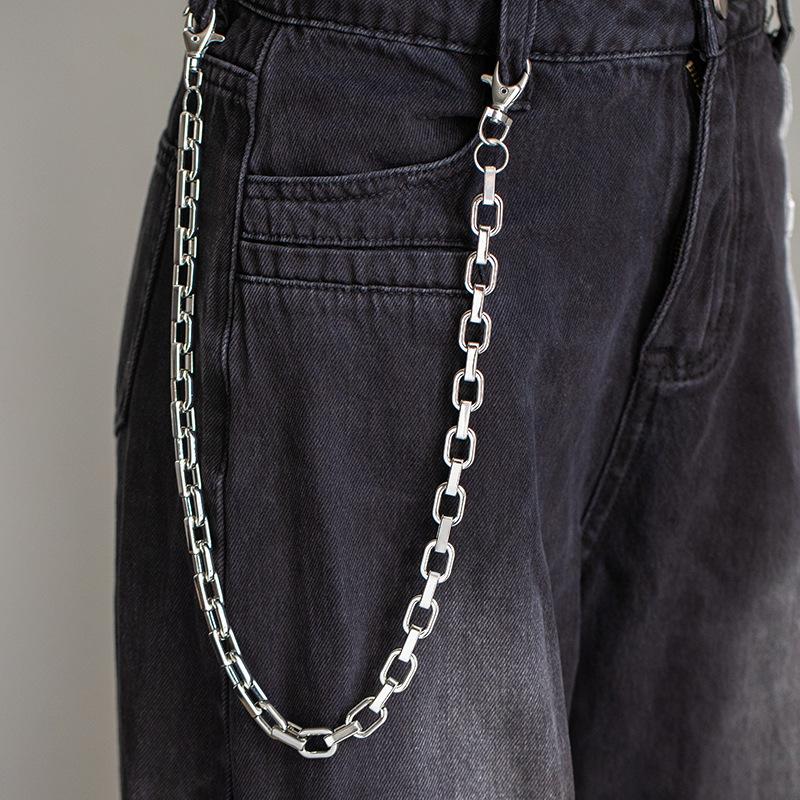 Einfache Punk Herren Metall Jeans Kette Trendige Personalisierte Hip Hop Hüftketten Accessoires Dicke Kette Hosen Anhänger
