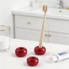 Ceramic Macaron Toothbrush Holder - Fashionable Dental Tool Stand for Couples