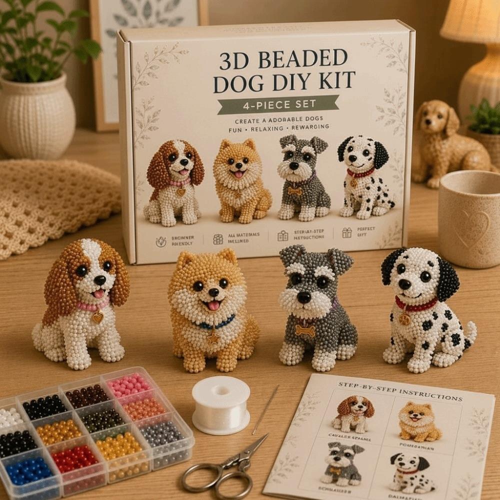 Cuentas Pequeñas Kit de Animales con Cuentas 3D Diseño Lindo Manualidad Creativa Kit de Arte con Cuentas Hecho a Mano Kit de Manualidades con Cuentas Forma de Animal Kit de Manualidades con Cuentas DIY Decoración del Hogar