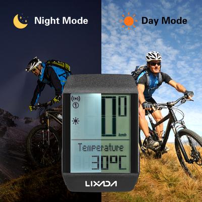 Lixada Kabelloser Fahrrad-Fahrradcomputer, wasserdichter Fahrrad-Tachometer, Kilometerzähler mit 6-sprachiger LED