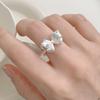 Elegant Adjustable Bow Ring: High-End Light Luxury, Fashionable Court Style for Women