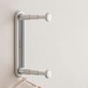 Suction Holder WallMounted Clothes Drying Rack, Retractable Organizer, SpaceSaving Pegs Moon White 2