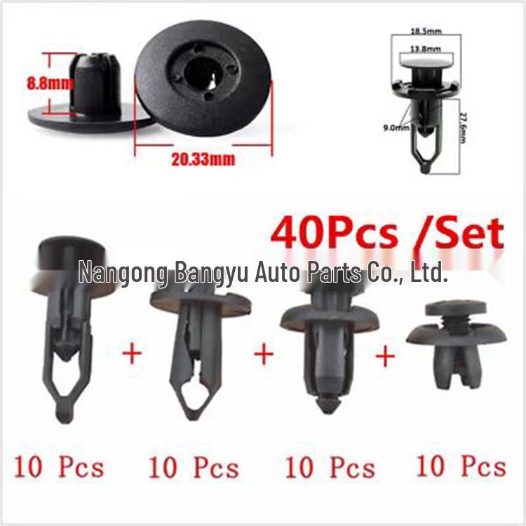 40-Pack Mixed Fasteners for Honda, Toyota, Mazda, Suzuki, GM
