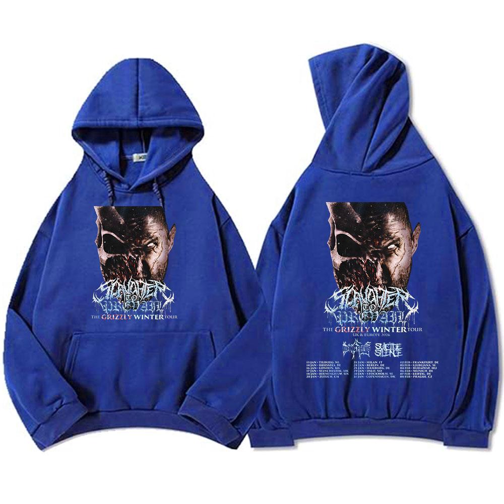 Les Sweat-shirts Grizzly Winter Tour 2026 SLAUGHTER TO PREVAIL Band Graphic Sweatshirts Heavy Mental Streetwear Vêtements Unisexe