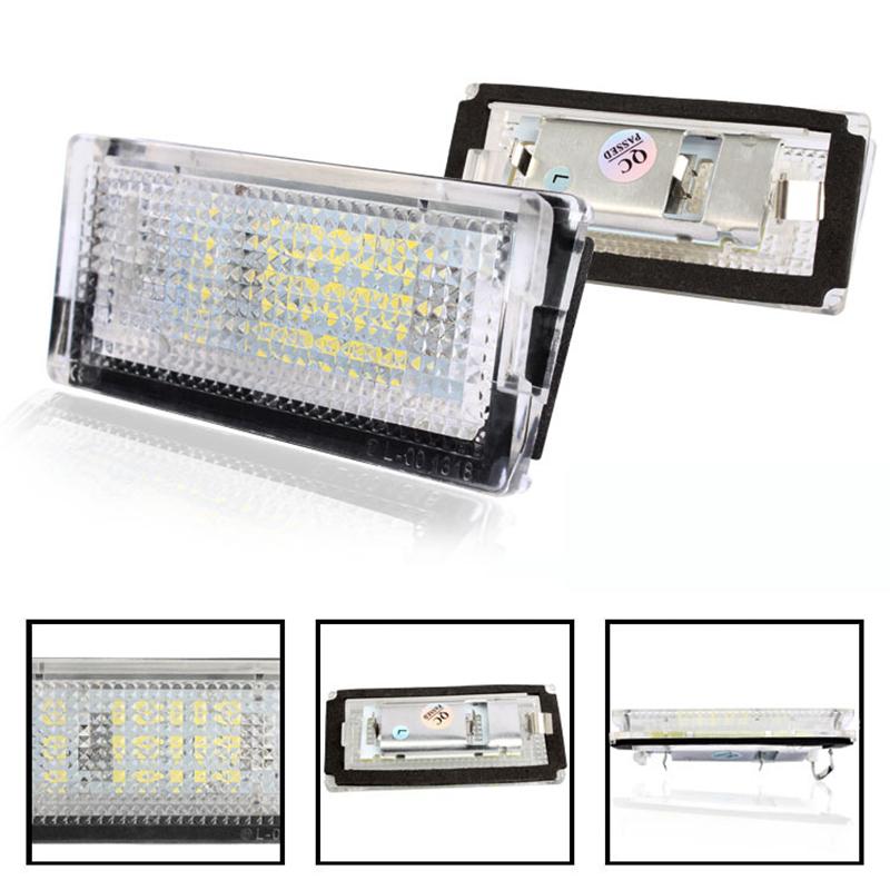 2 Pcs Auto Tail Light Led License Plate Light Led Canbus White LED Bulbs for BMW 3 Series E46 4D 4DR 1998-2002 Car Accessories