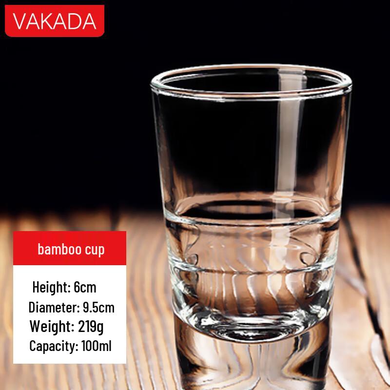 VAKADA Octagonal Glass Drink Cup