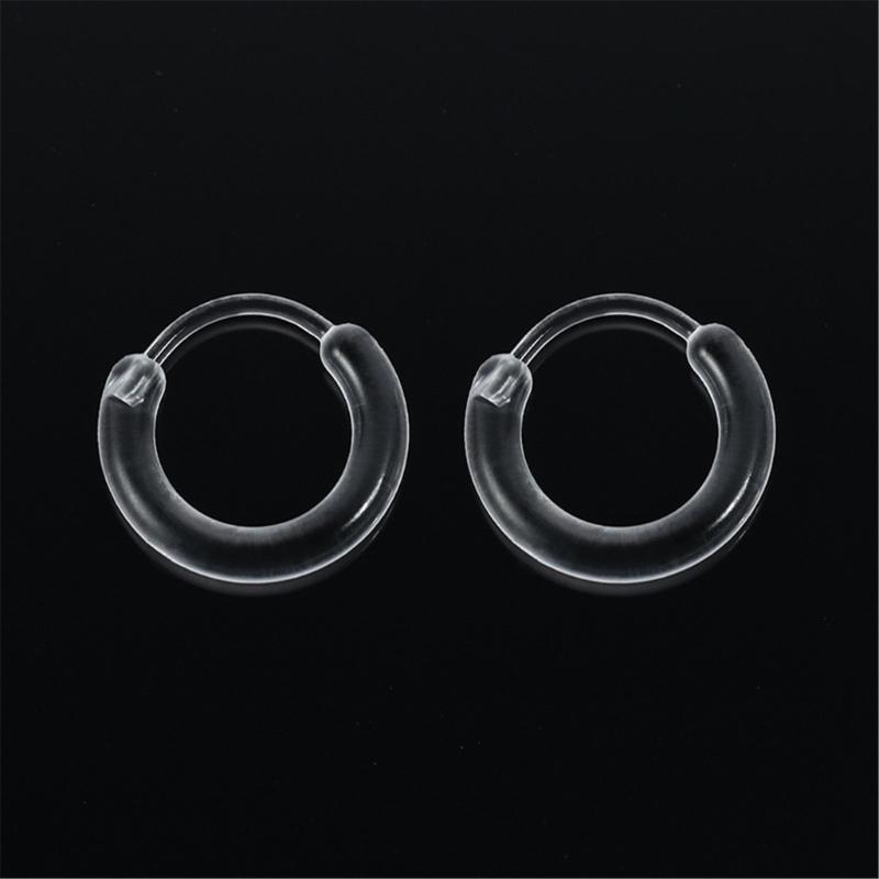 Orecchini a clip colorati in resina per piercing all'orecchio Cerchi leggeri Orecchini per uso quotidiano Accessori moda per ragazze