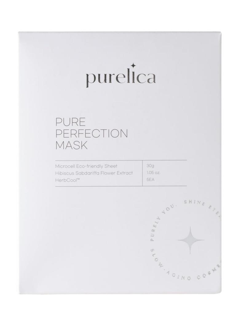 PURELICA Pure Perfection Mask Sheet Mask for Sensitive Skin with Hibiscus Centella and Aloe Vera Extract Prevents Prevents and Moisturizes Korean