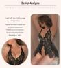 Yiyue Lace Temptation Open Crotch Jumpsuit Lingerie - Style 8432.