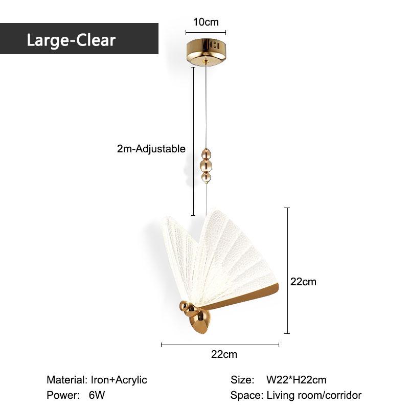 Lămpi moderne cu suspendare cu LED Fluture pentru noptieră Corpuri de iluminat suspendate Candelabru interioare pentru bucătărie acasă