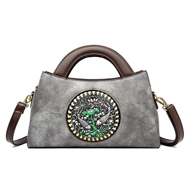 Women's bag new literary splicing fashion women's saddle bag portable shoulder messenger bag