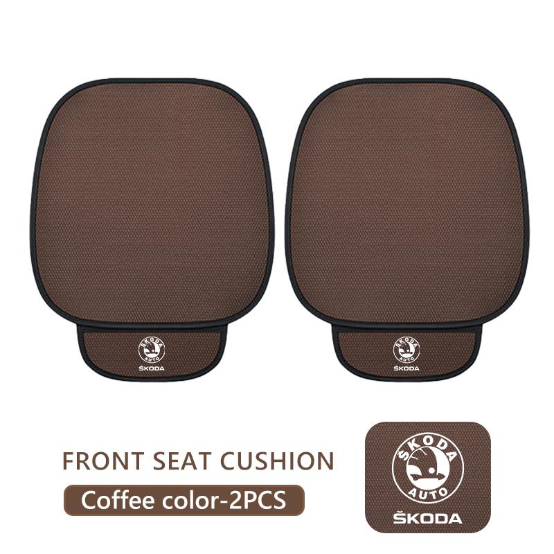 AAFO1 For Skoda Car Non-slip Seat Cushion Storage Ice Silk Cushion Auto Accessories Kamiq Karoq Octavia 2 3 Rapid Scala Kami Fabia VII