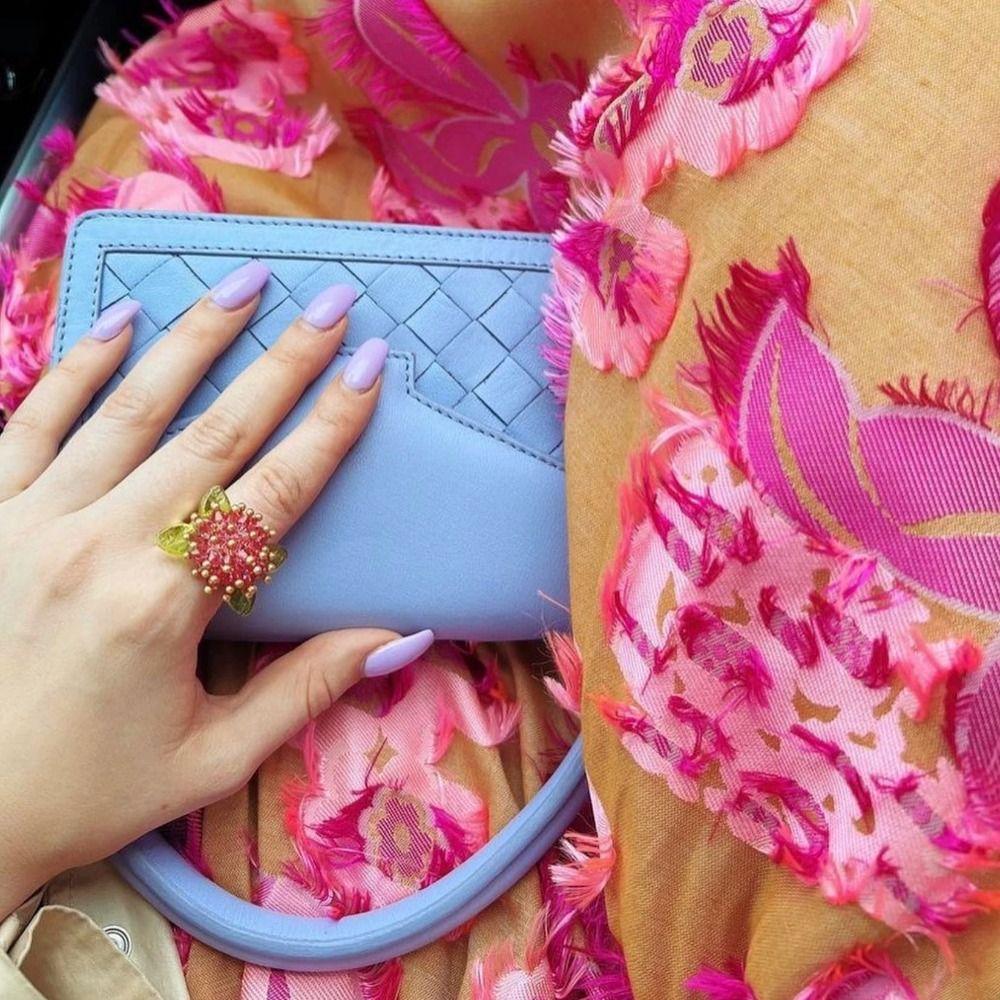 Korean Style Y2K Open Ring Firework Finger Buckle Personality Beaded Flower  Ring  Women
