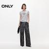 ONLY Women's Embroidered Round Neck Cotton T-Shirt