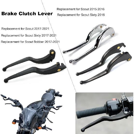 BAIONE Motorcycle Brake Clutch Levers Replacement for Indian Scout/Scout Sixty/Scout Bobber ABS 2017-2021 (2017-2021, Black)