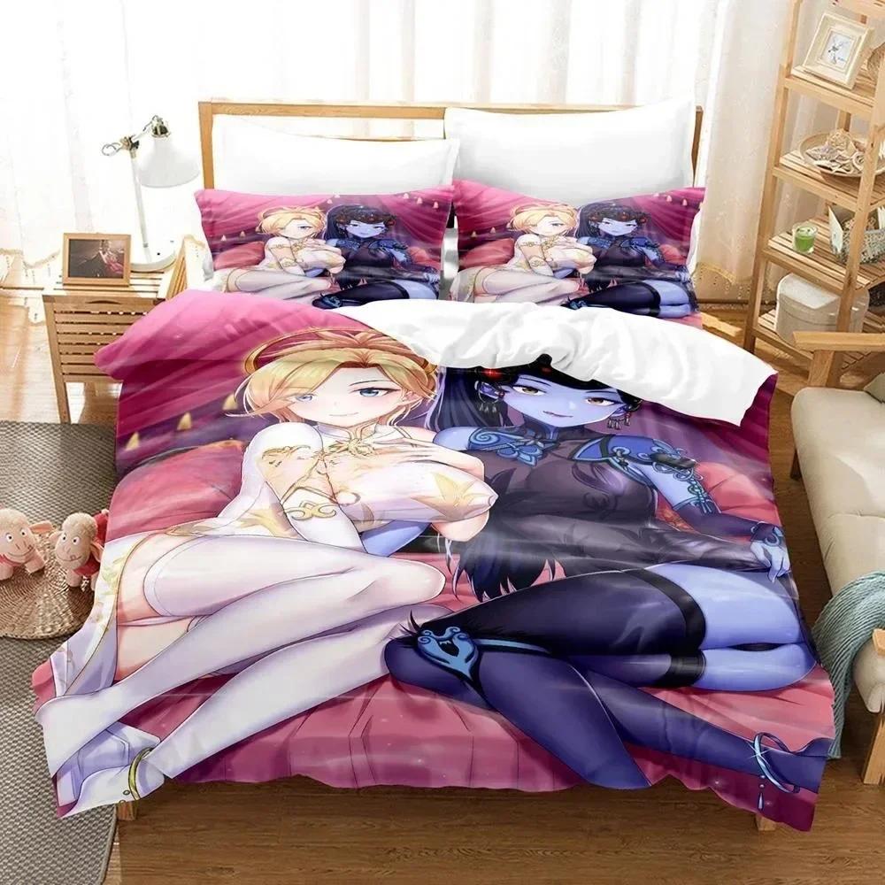 3D Printing  Sexy Girls Overwatch Bedding Set Duvet Cover Sheet Pillowcase Bed Full Queen King Size Comforter Bedroom