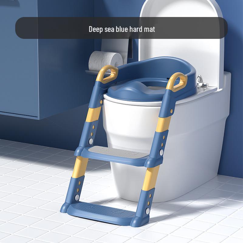 Foldable Children's Potty Training Ladder with Handrails - Step Stool for Boys and Girls