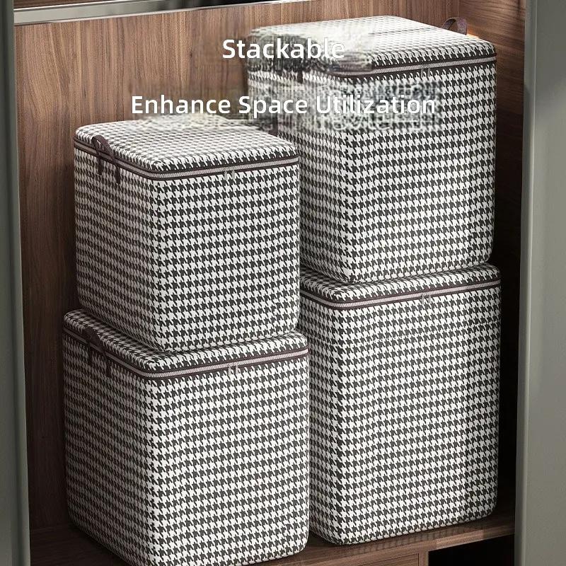 Large Capacity Vacuum Storage Bags For Quilts Clothes Seasonal Moving Organizer Thick Non Woven Compression Storage Bag