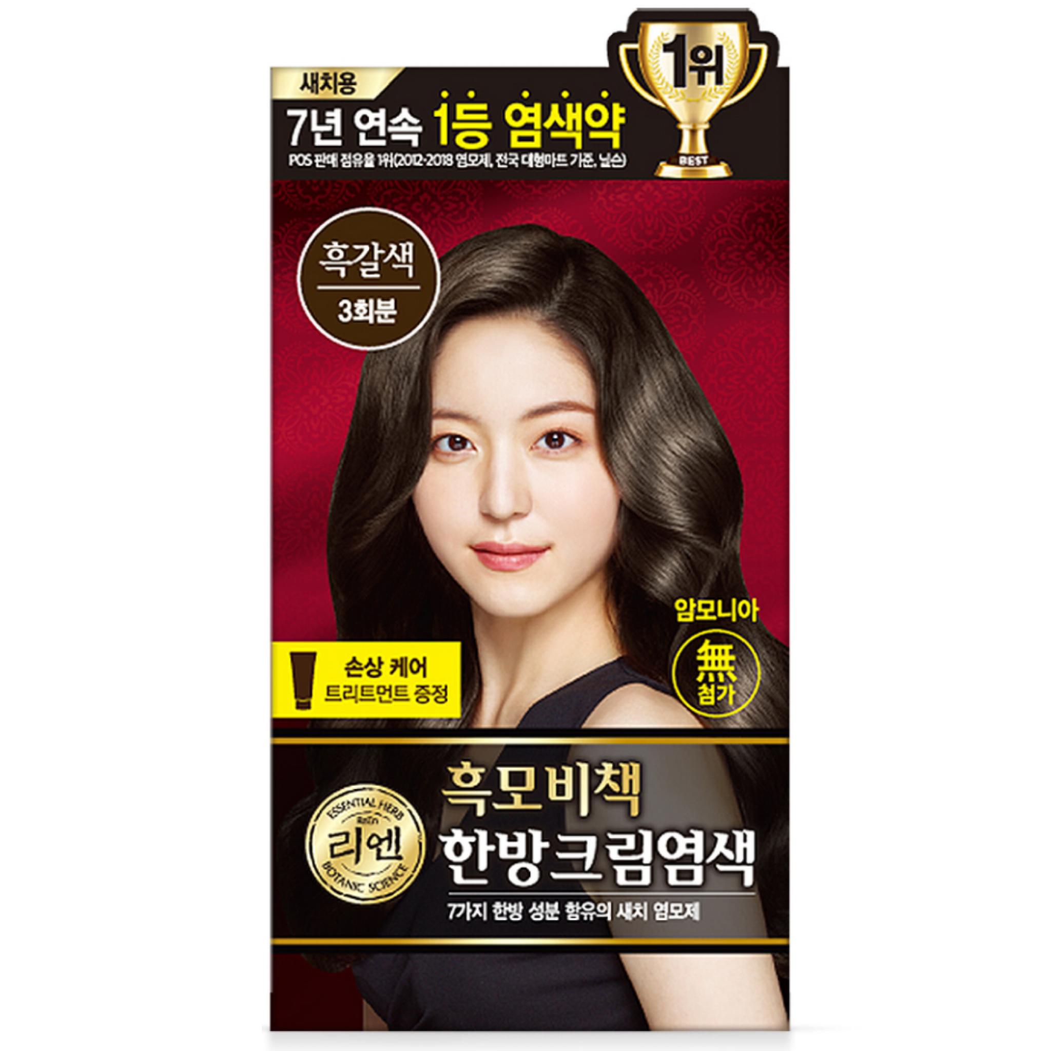 

[LG] ReEn K-Beauty Heukmobichaek Oriental Крем-краска для волос / Наборы красителей для волос Treatment X 3 (6 цветов) темно-коричневого