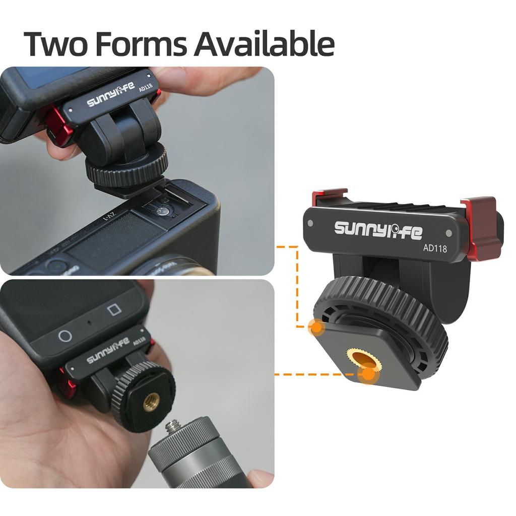 SUNNYLIFE AD118 Magnetic Quick Release Adapter for DJI Osmo 360 / Action 5 Pro / 4 / 3 / 2 Adjustable Camera Mount
