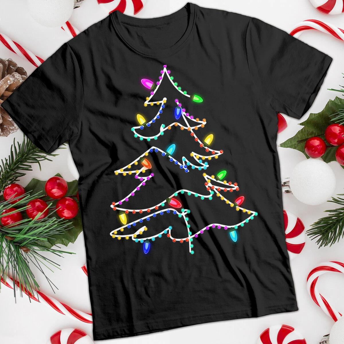 

Christmas Colorful Tree Lights T-Shirt Tee 110