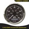 ELING Waterproof 85MM GPS Speedometer 0-40MPH 0-80MPH 0-160MPH Total Mileage Adjustable with Backlight 12V 24V for Truck Yachts