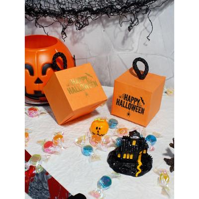 Halloween Pumpkin Candy Boxes Trick or Treat Favor Boxes Halloween Treat Goodie Boxes Halloween Paper Container Favor Candy Bags