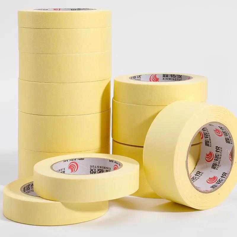 50M Writable High Viscosity Textured Paper 1cm 2cm 3cm 4cm 5cm 10cm Width Yellow Tear Off Tape Spray Paint Masking Art StickersPinstriping Tape 3