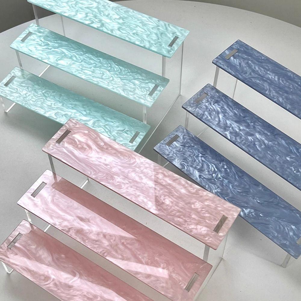 Dazzling Storage Display Rack Mica Water Ripple Design Dessert Display Stand  Office Decor