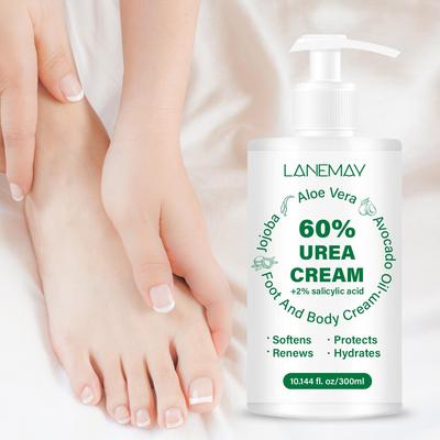 60% Harnstoffcreme - Spendet trockener Haut intensive Feuchtigkeit - Schutz für ultra-trockene Haut, 300ml