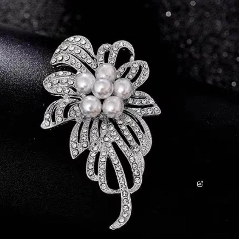 New Alloy Brooch High-end Niche Women's Peony High-end Pin Coat Suit High-end Versatile Brooch