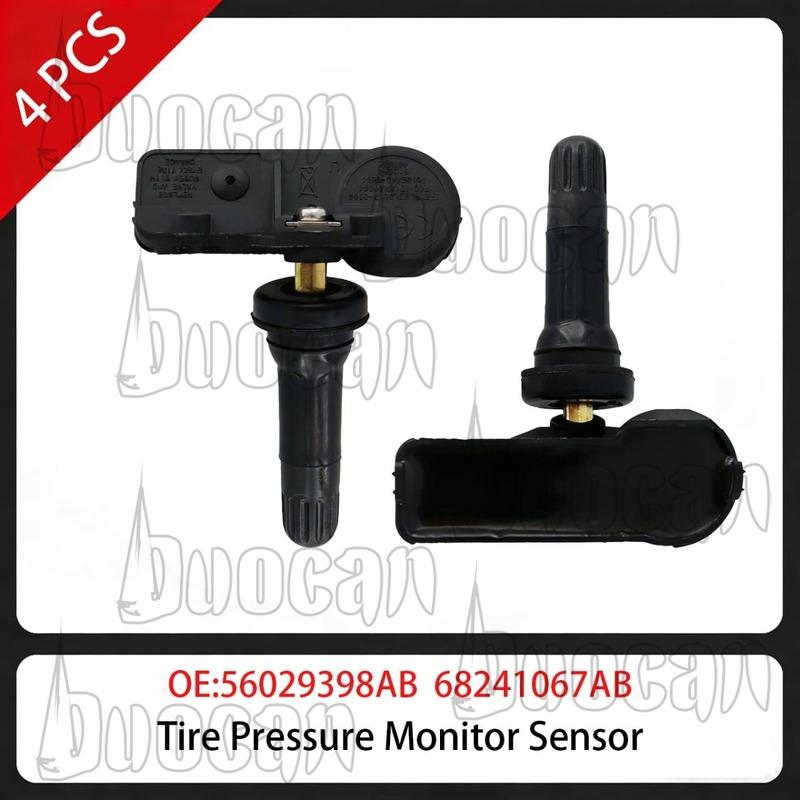 4Pcs Tire Pressure Monitor Sensor 68241067AB 68241067AA 56029398AB Fit For Dodge Charger Journey Ram 1500/2500/3500