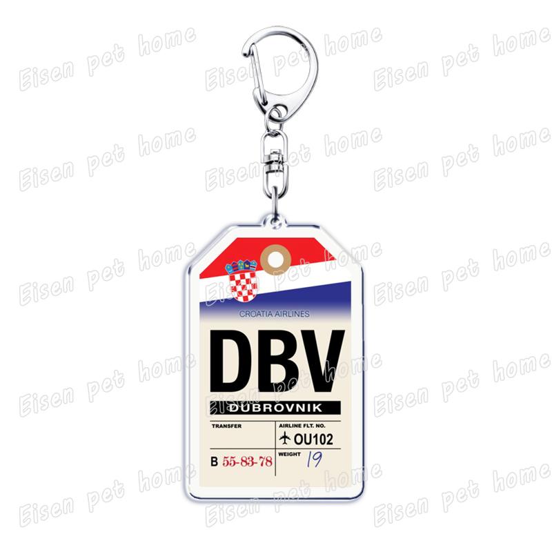 Plane Ticket Koffer Keyrings for Accessories Bag Key Chain Ring Jewelry Fans Gifts Travel Country Label Keychain Llaveros