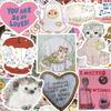 50PCS Vintage Cute Animal Pattern Stickers Funny Cartoon Creative Sticker Laptop Luggage Phone Graffiti Decals Decoration