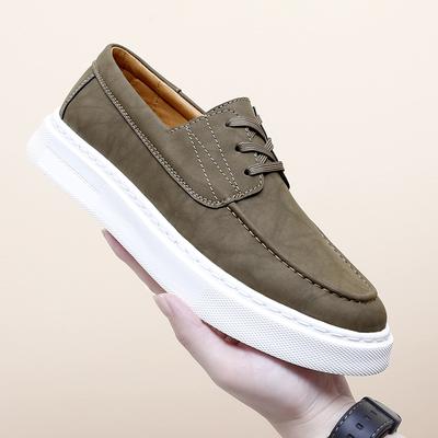Men's Leather Sneakers Casual Shoes Flat Shoes for Men