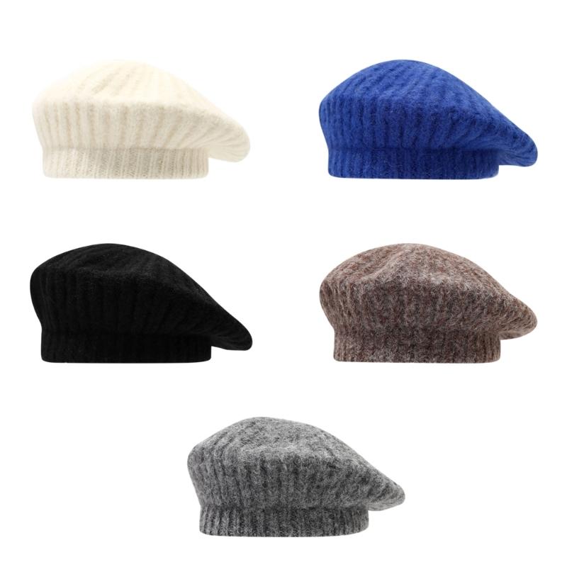 Breathable Wool Blend Beret Design Cold Weather Hat Adjustable Fit Autumn Winter Hat For Men And Women